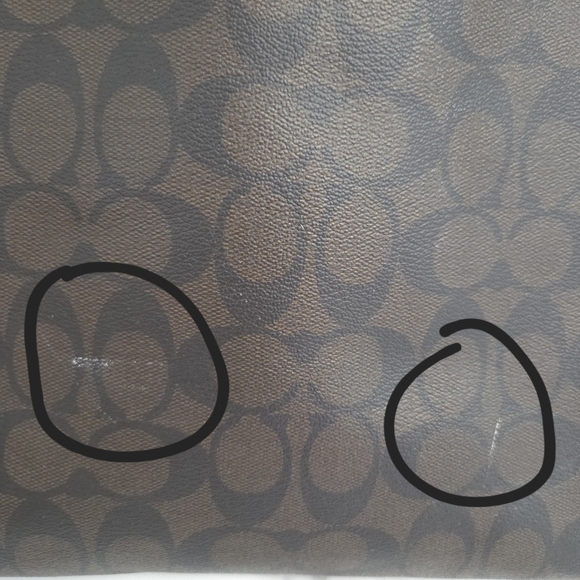 Coach Signature Tote Bag Brown and Black - Picture 10 of 16